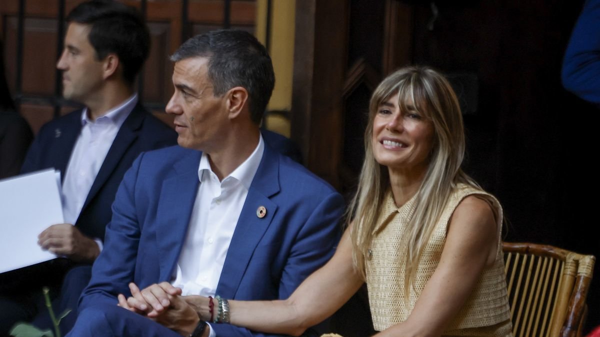 El presidente, Pedro Sánchez y su mujer, Begoña Gómez.