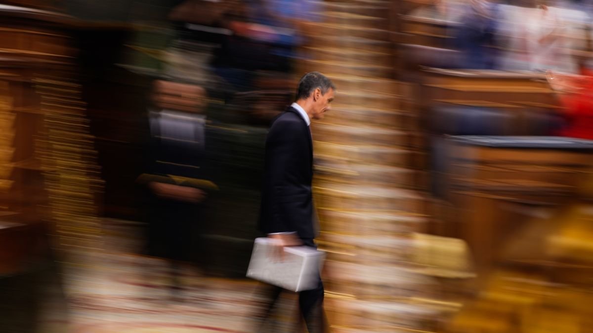 Pedro Sánchez durante el pleno extraordinario del miércoles en el Congreso.