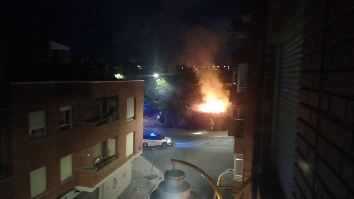 Incendio en el barrio de San Esteban en León.
