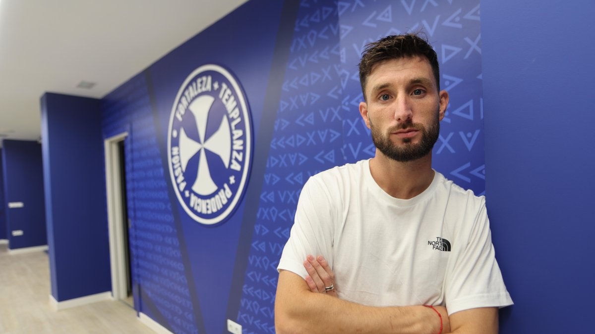 El jugador de la Ponferradina, Borja Valle