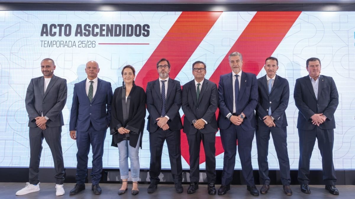 Natichu Alvarado, ayer durante el acto de bienvenida a los ascendidos en La Liga.