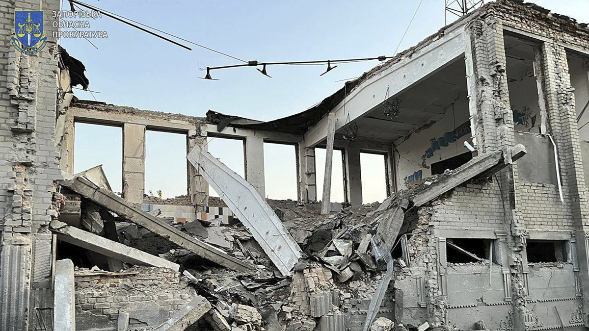 Daños en la cárcel de Zaporizhzhia tras un bombardeo ruso