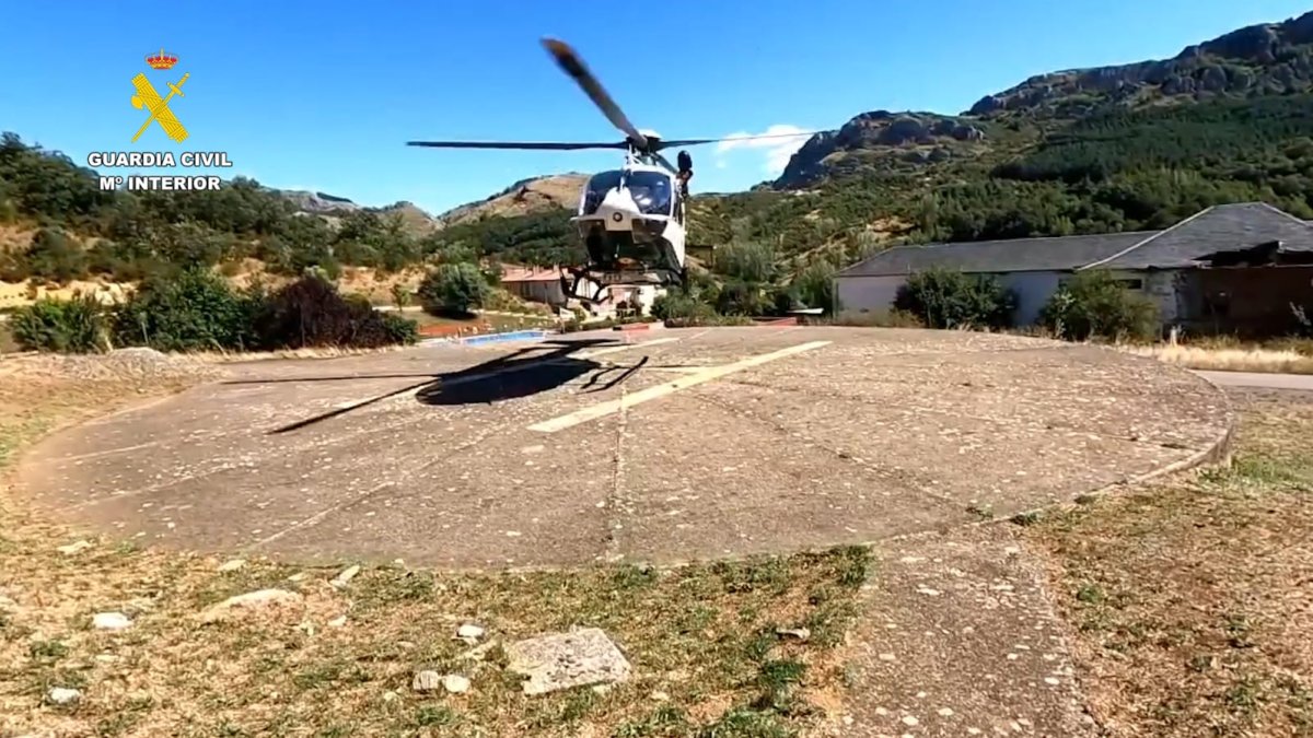 Helicóptero de la Unidad Aérea de León