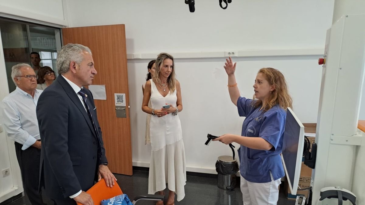 Sen, junto a Teresa Sánchez en la visita.