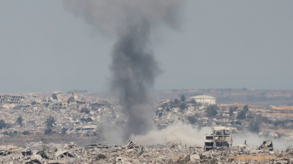 Imagen de una zona bombardeada de Gaza.