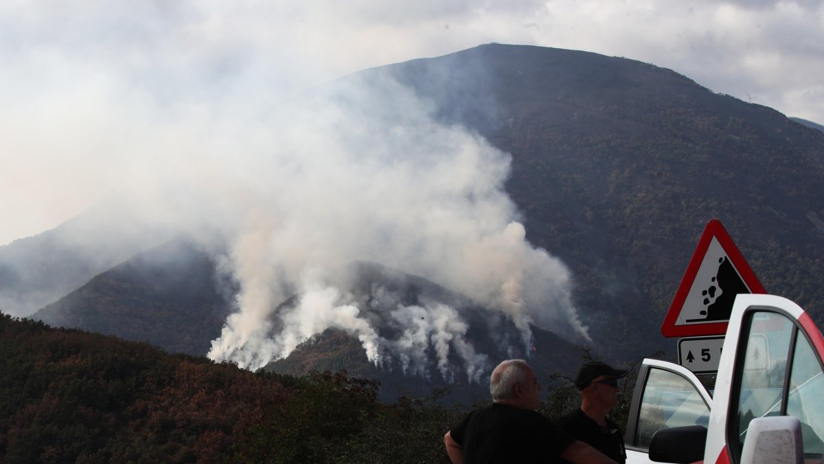 Así se ve el humo en las pedanías de Ponferrada