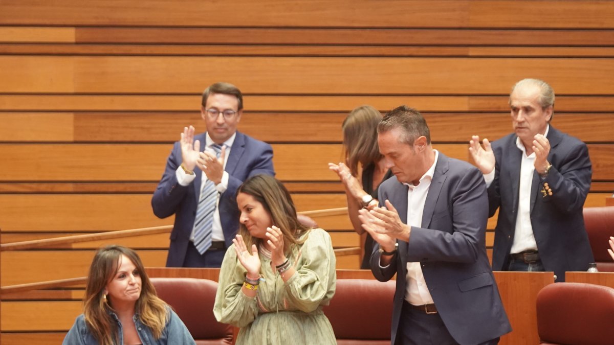 El partido socialista en el pleno extraordinario de las Cortes.