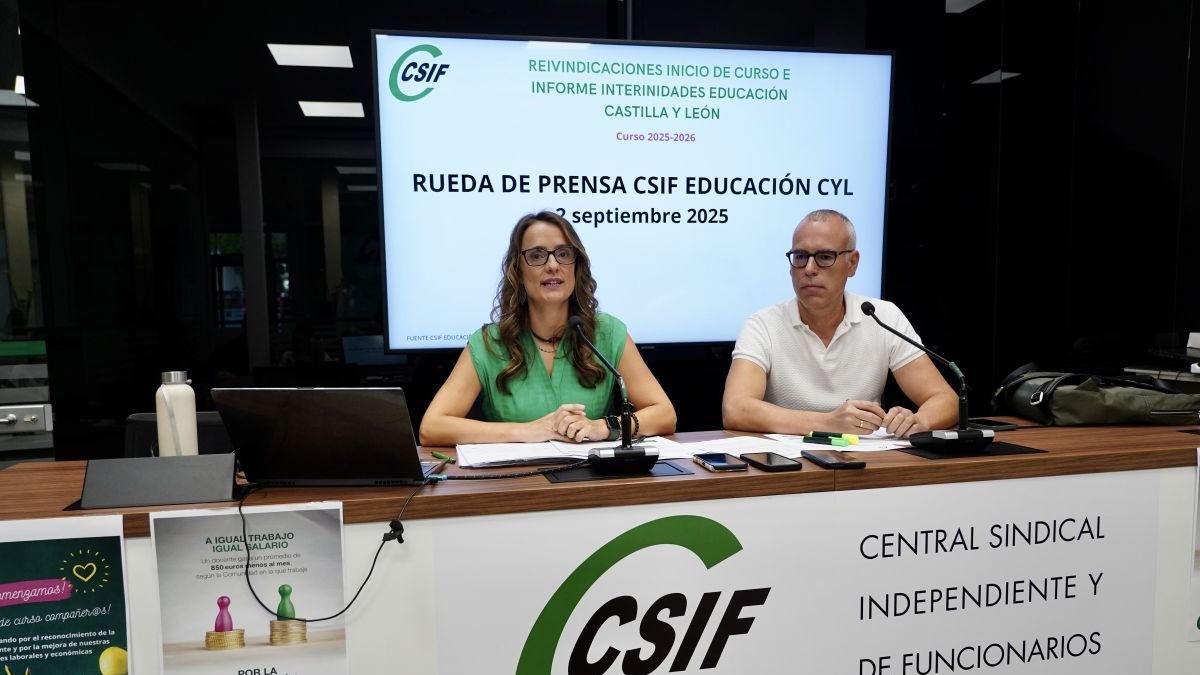 Los responsables de educación de CSIF en Valladolid.