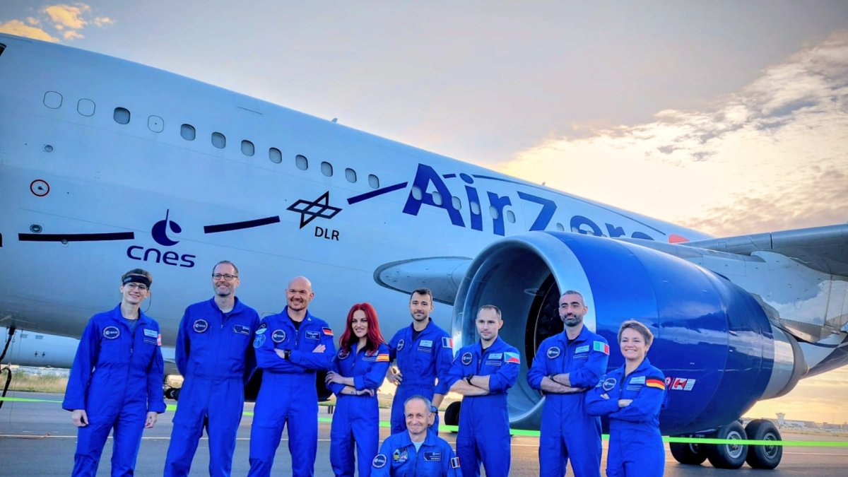 La astronauta leonesa Sara García, durante sus entrenamientos