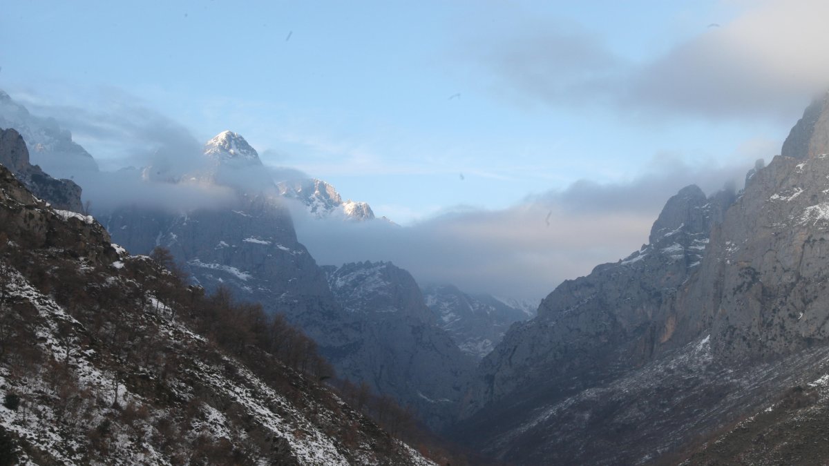 Probabilidad de bancos de niebla a primeras horas en la montaña.