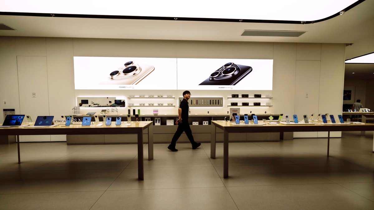 Una tienda de productos de la compañía china en Pekín.