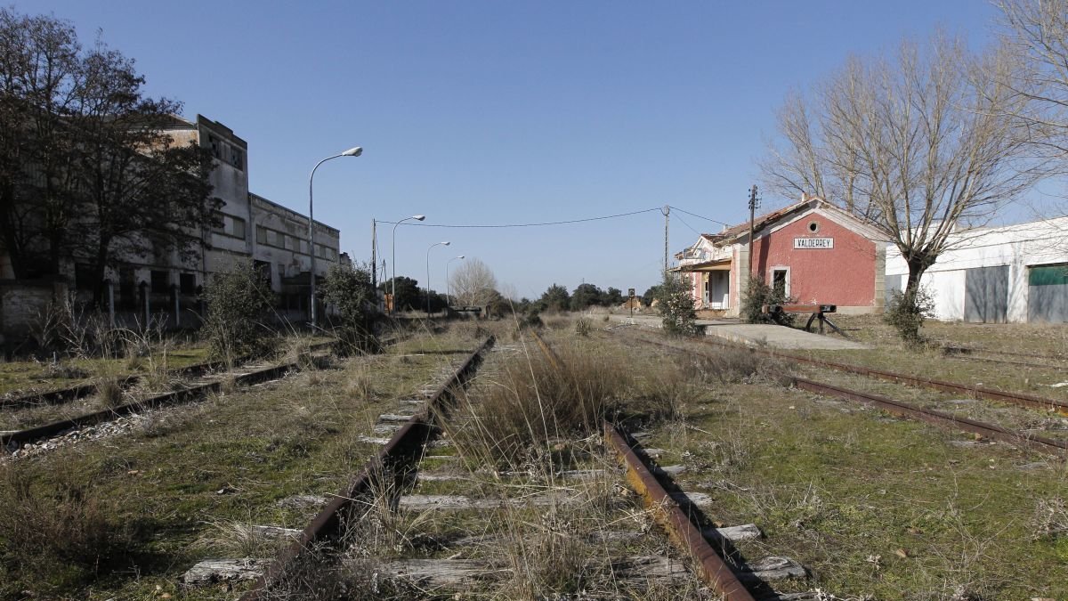 Estación de ferrocarril de Valderrey, en una imagen de archivo.