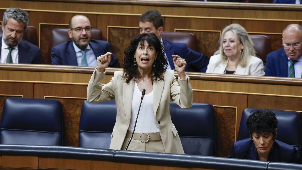 Ana Redondo ayer, en el Congreso.