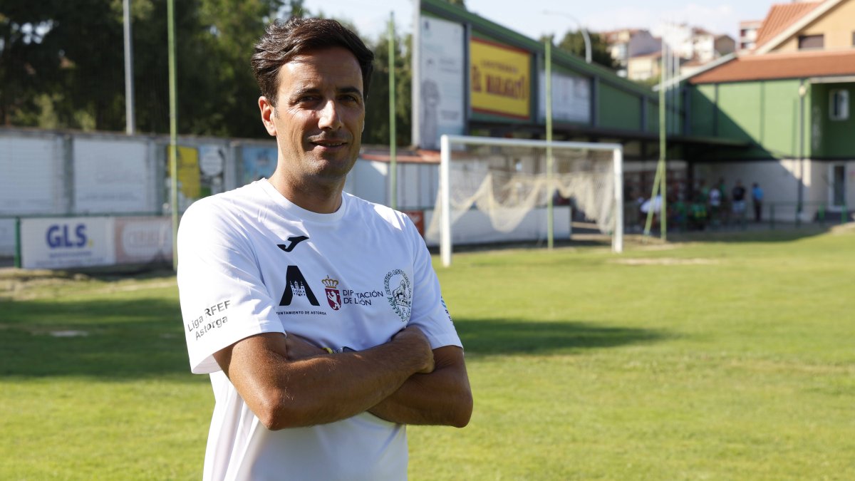 José Luis Lago, engtrenador del Atlético Astorga.