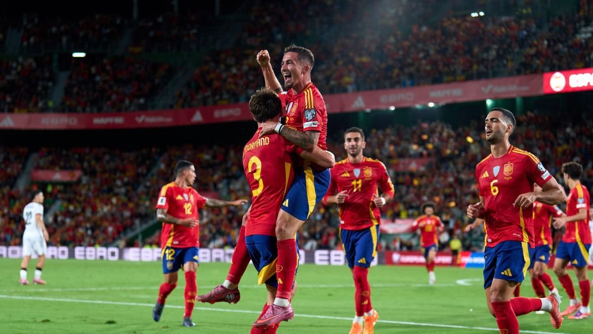 Yéremy Pino abrió el marcador en el triunfo de España frente a Georgia en Elche.