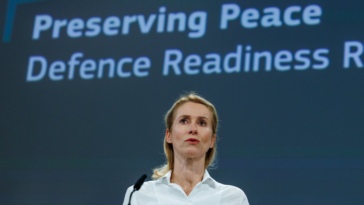 Kaja kallas presenta ayer en Bruselas el plan para la defensa europea.