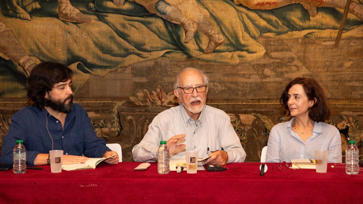 Juan Jacinto Muñoz-Rengel, José María Merino y Nuria Barrios.