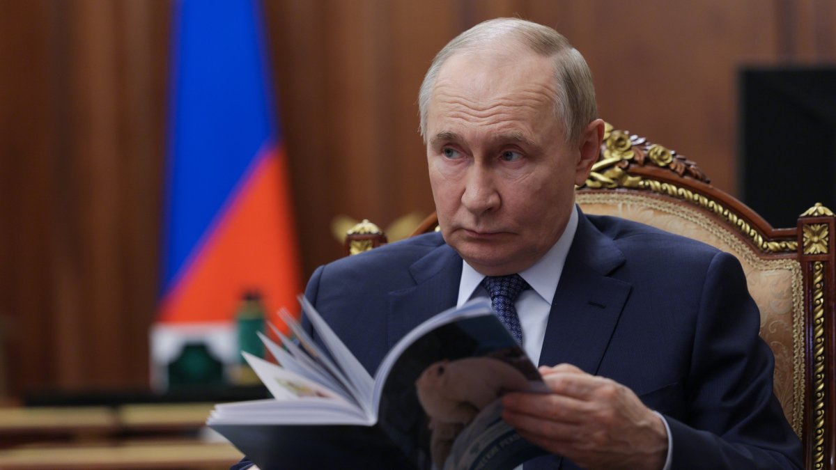 Putin ayer, en una reunión en el Kremlin.