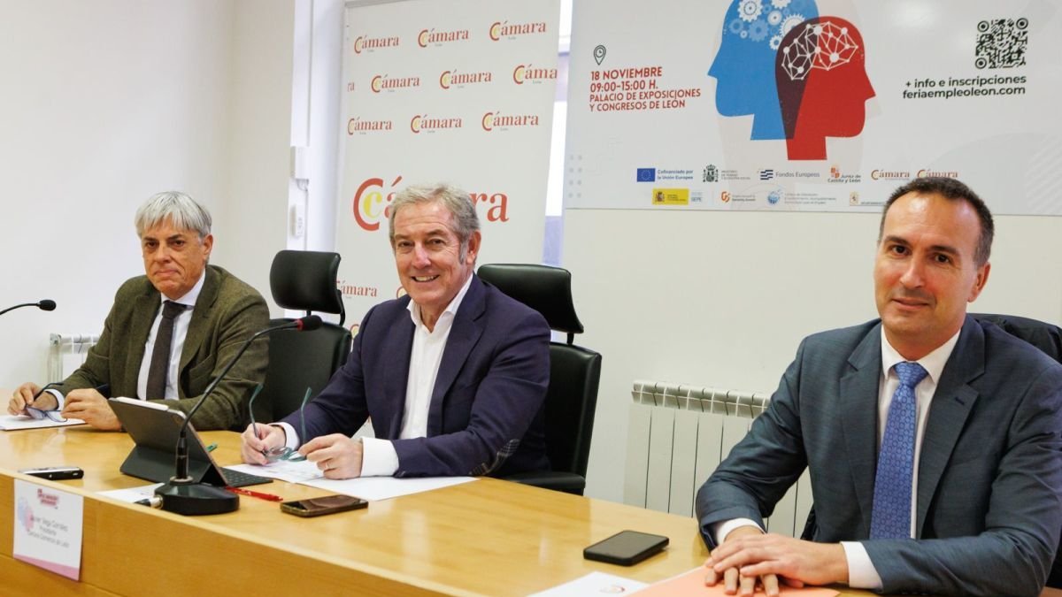 Eduardo Diego, Javier Vega y Ricardo Fernández, en la presentación de la Feria.