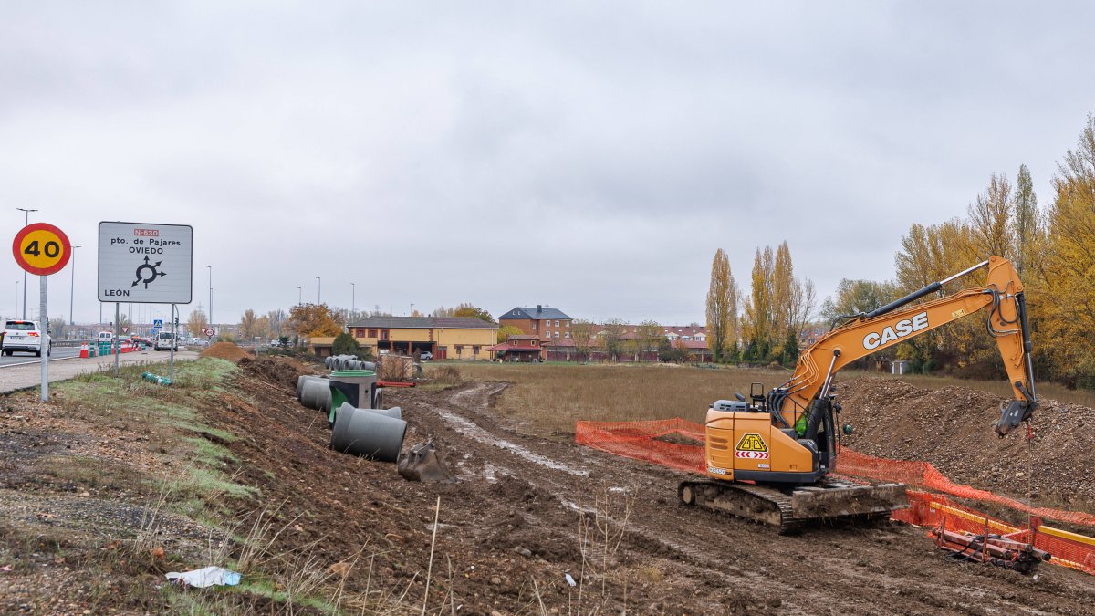 Obras previas en el entorno al soterramiento de la LE-20