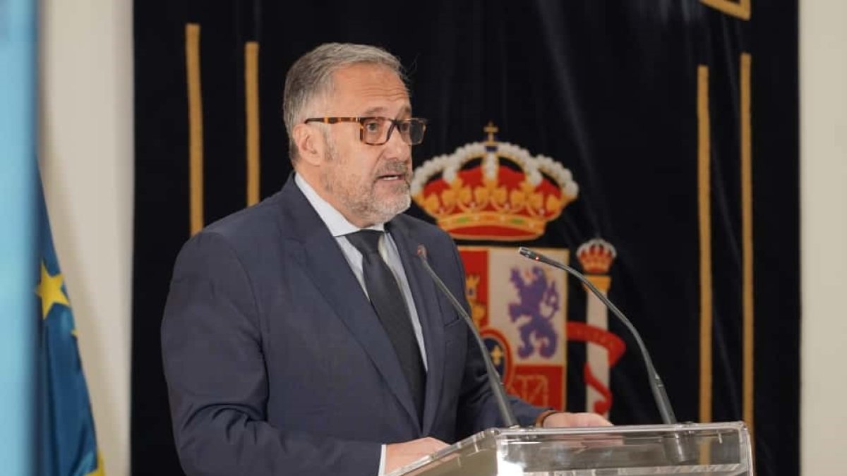 Pollán, durante la inuaguración en la jornada de esta mañana.