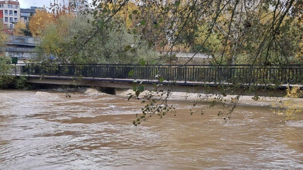 El río Bernesga en León.
