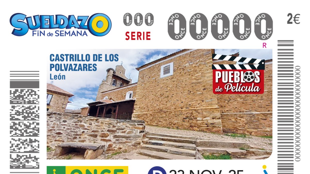Cupón dedicado a Castrillo de los Polvazares.
