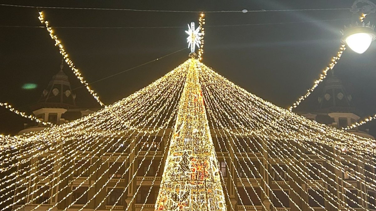 Encendido de las luces de Navidad en León 2025.