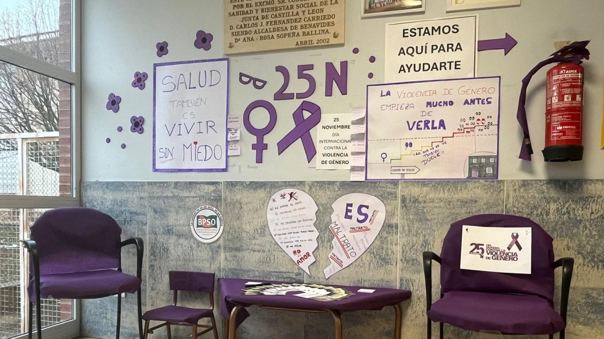 Uno de los rincones por la semana contra la violencia de género