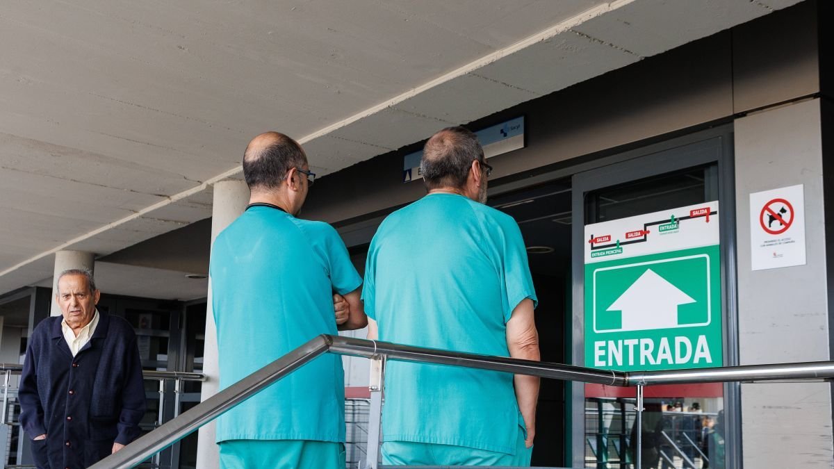 Dos médicos en la huelga del pasado mes de octubre.