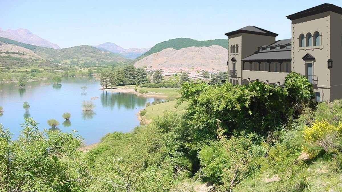 Reconstrucción virtual del Palacio de los Allende, en Burón.