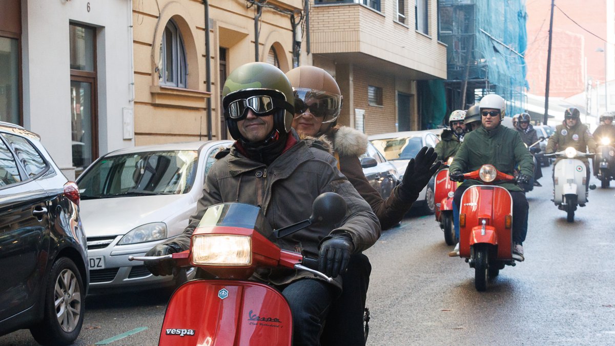 La 'Scooter Run' recorre las calles de León.