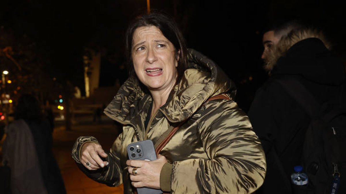 La exmilitante del PSOE Leire Díez a su salida de los juzgados de Plaza de Castilla en Madrid