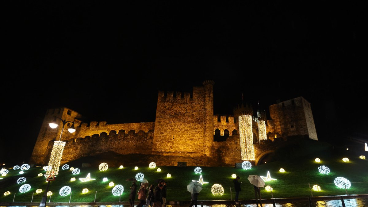 Luces de Navidad en Ponferrada.