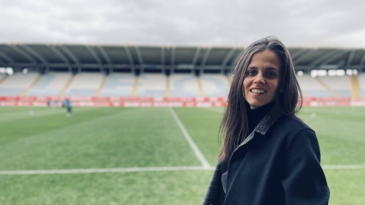 Yoli Chamorro, en el estadio Reino de León.