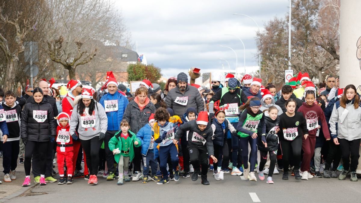 Salida de una de las carreras de la San Silvestre de La Virgen del Camino.