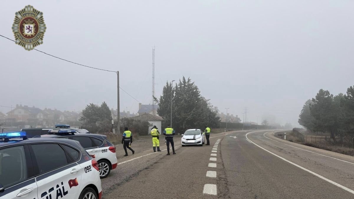 Uno de los controles realizados por la Policía Local.