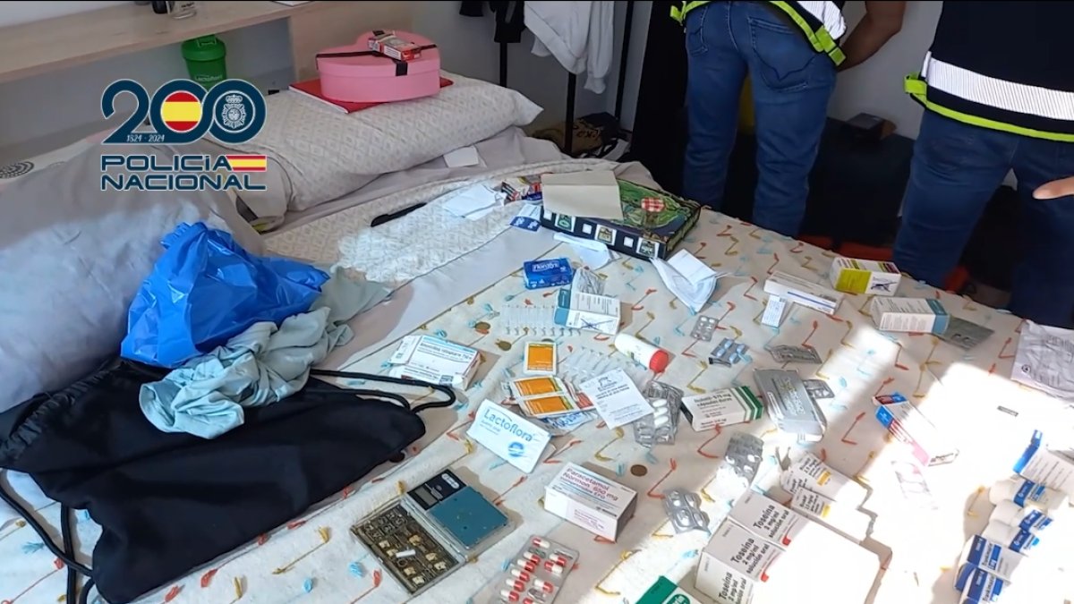 Medicamentos localizados en uno de los registros domiciliarios.