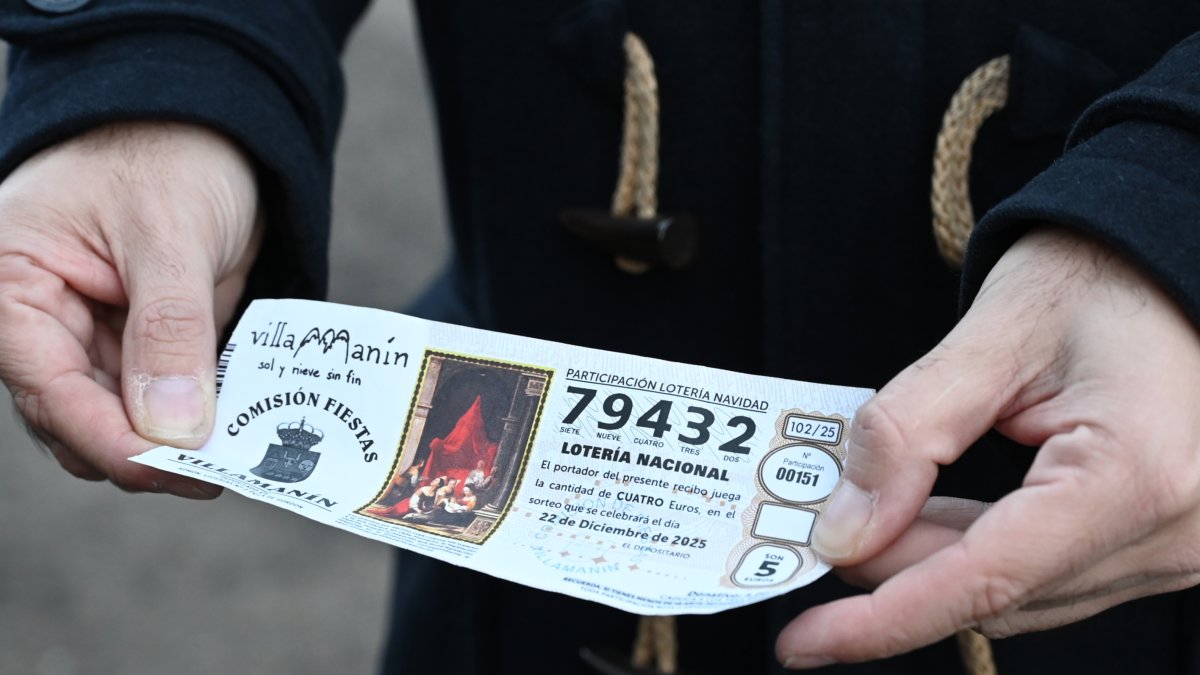 Una papeleta premiada con El 'Gordo' de la Lotería de Navidad.