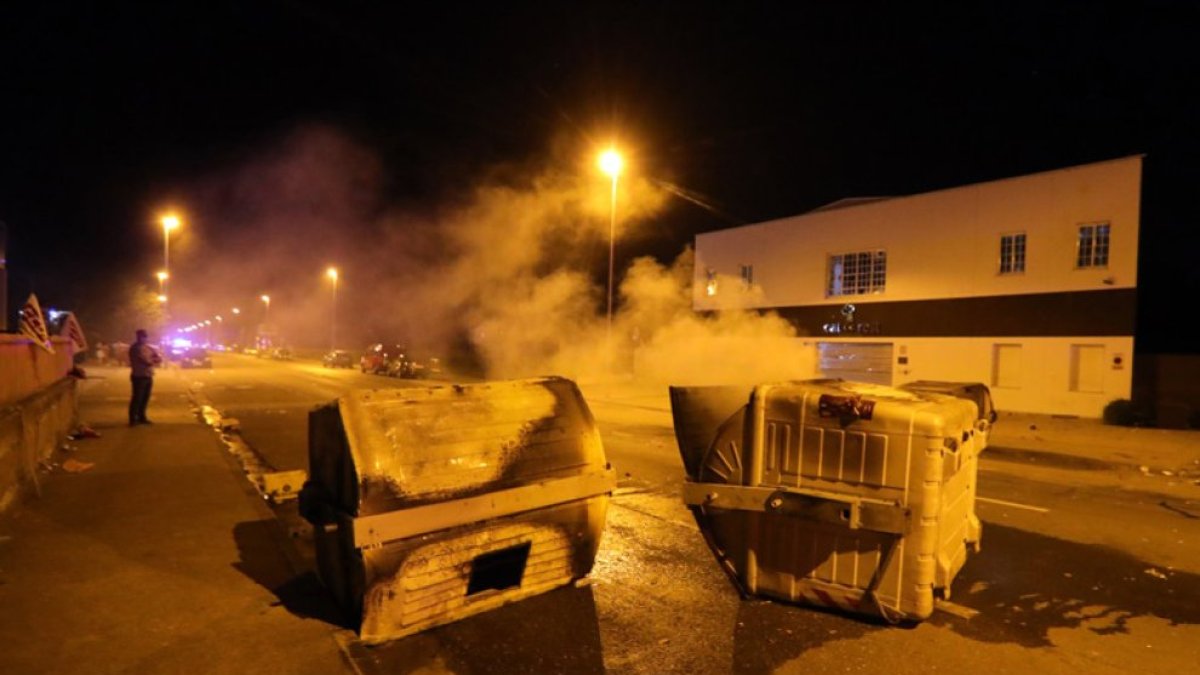 Disturbios protagonizados por los trabajadores de LM en Ponferrada