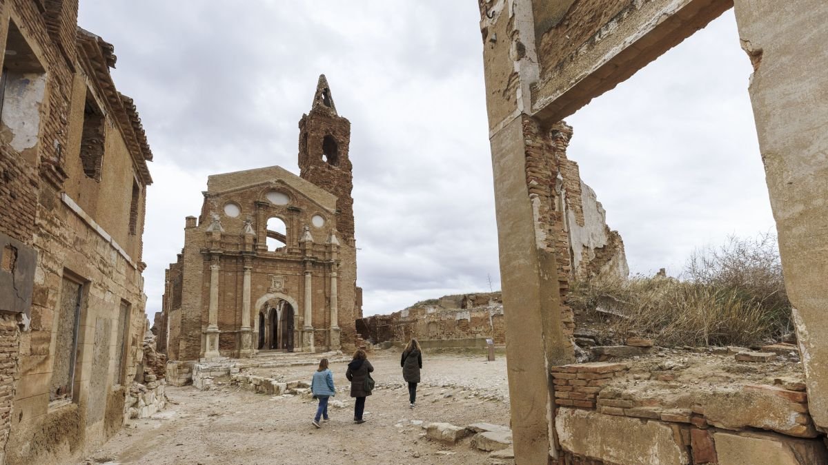 Imagen de la ciudad devastada de Belchite.