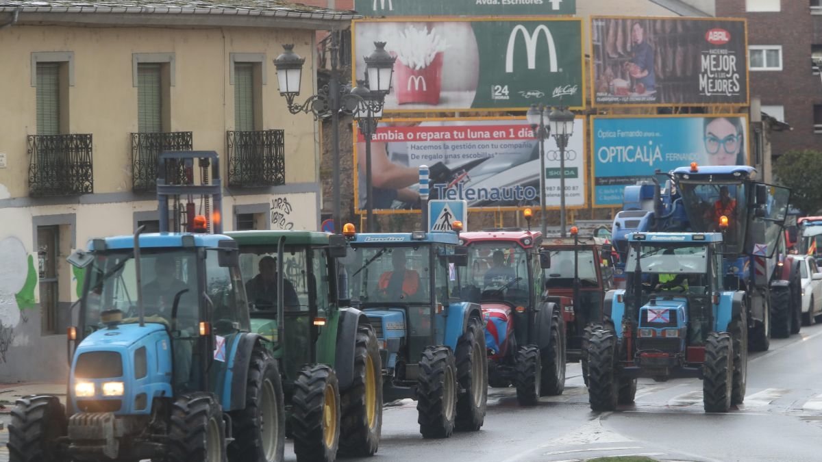 Tractora de agricultores por Ponferrada celebrada en 2024.