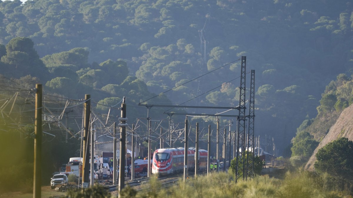 Zona del accidente ferroviario en Adamuz.