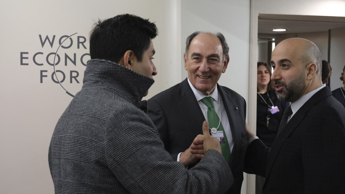 Galán ayer, en la cita de Davos.