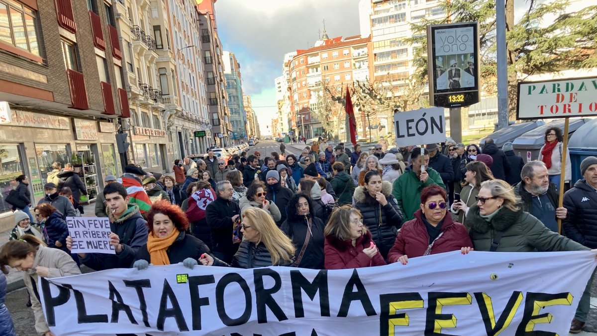 Corte reivindicativo sobre el trazado de Feve.