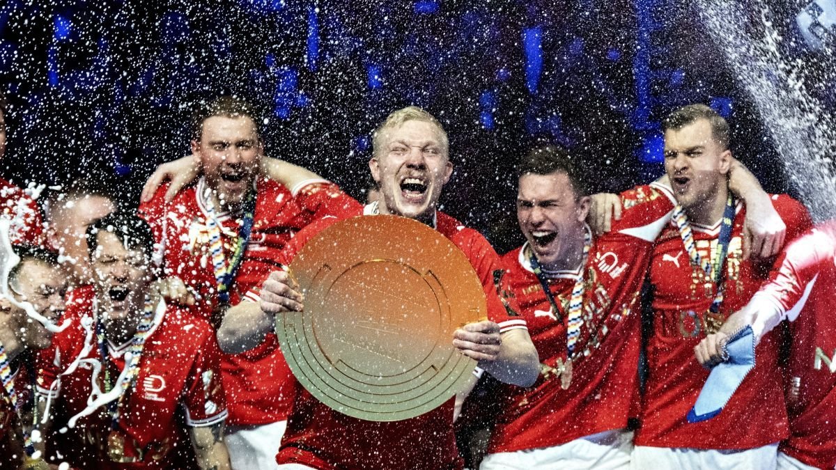 Dinamarca celebra su triunfo en el Europeo.