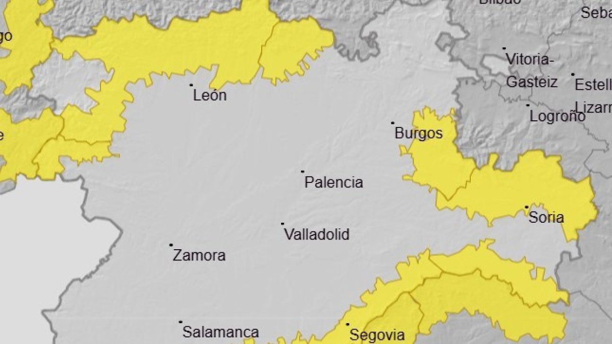 Avisos vigentes en Castila y León para el 2 de febrero de 2026.