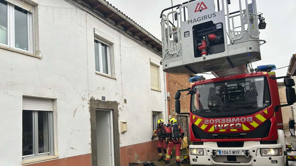 Incendio en Celadilla del Páramo.