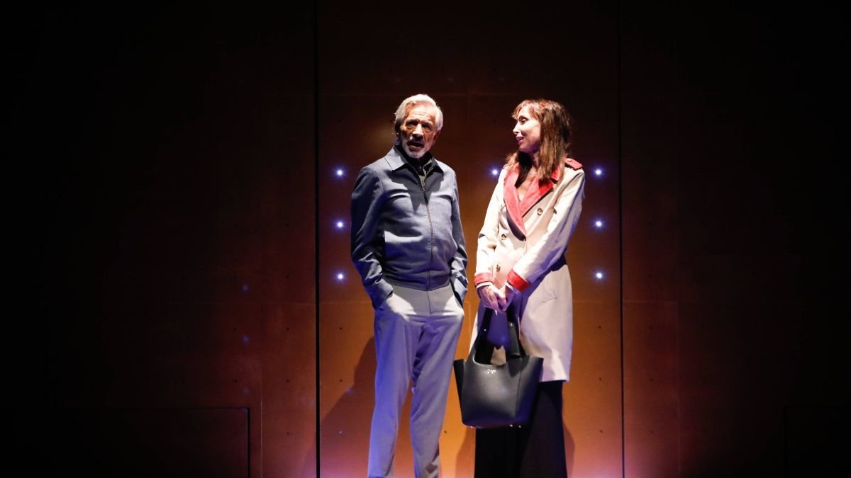 Imanol Arias y María Barranco, ayer, durante la obra que hoy también se podrá ver.