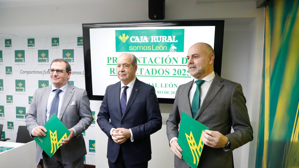 Narciso Prieto, Cipriano García y Alejandro Hidalgo, hoy en la presentación de resultados.